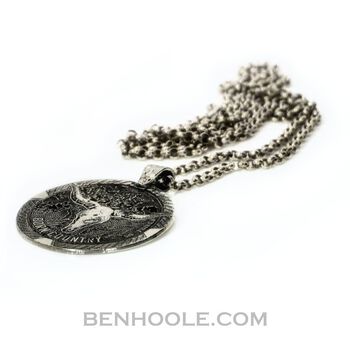 Born Country Handmade Silver Pendant