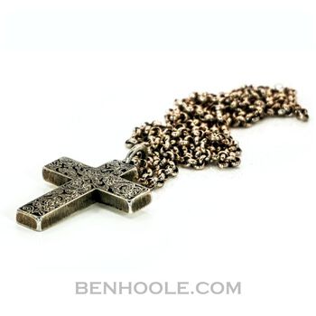 Sterling Silver Baroque Christian Cross