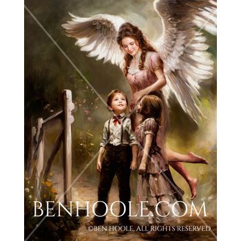 Guardian Angel Digital Painting by Ben Hoole
